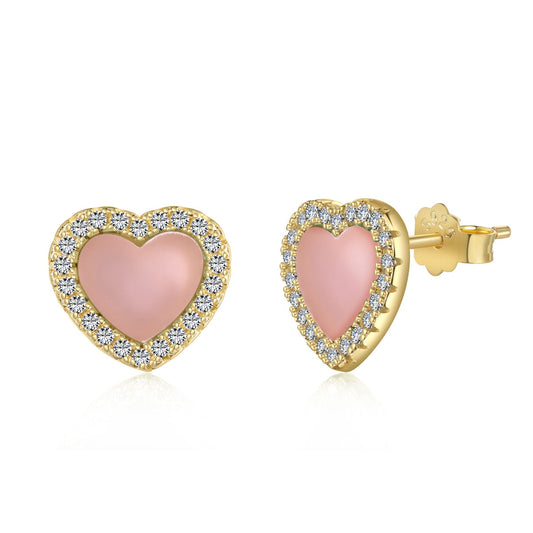 GIOVE MIO: Aretes Halo en Plata 925 Bañada en Oro Amarillo de 18kt - Sofisticación y elegancia en cada detalle. Atrévete a brillar con los exclusivos aretes con detalles de corales hearth y corales. ¡Haz una declaración de estilo con esta joya única! PLATA 925 BAÑADA EN ORO 18KT / AMARILLO