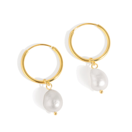 GIOVE MIO: ARETES PERLA DI MARE en Plata 925 - ¡Destaca con Estilo y Elegancia! PLATA 925 / AMARILLO
