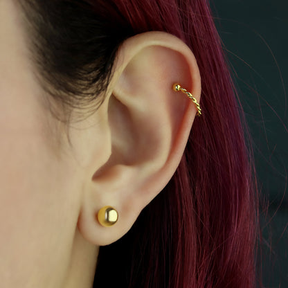 GIOVE MIO Aretes Ear-Cuff Romana en Plata 925 Bañada en Oro Amarillo de 18Kt. Plata 925 Bañada en Oro 18Kt / Amarillo / 12MM