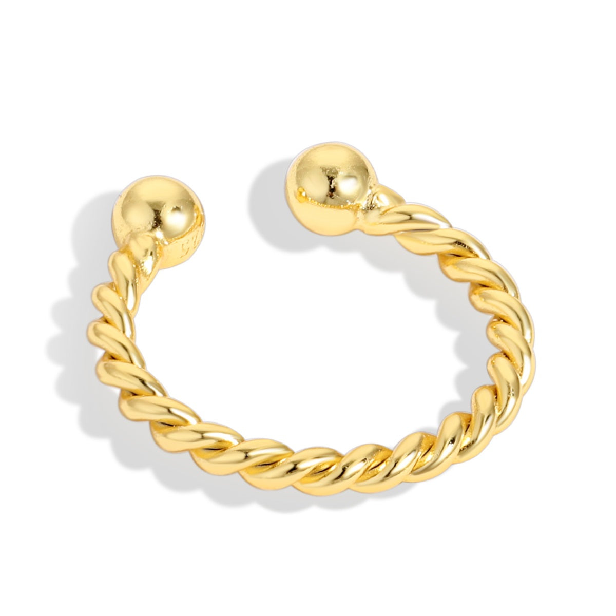 GIOVE MIO Aretes Ear-Cuff Romana en Plata 925 Bañada en Oro Amarillo de 18Kt. Plata 925 Bañada en Oro 18Kt / Amarillo / 12MM