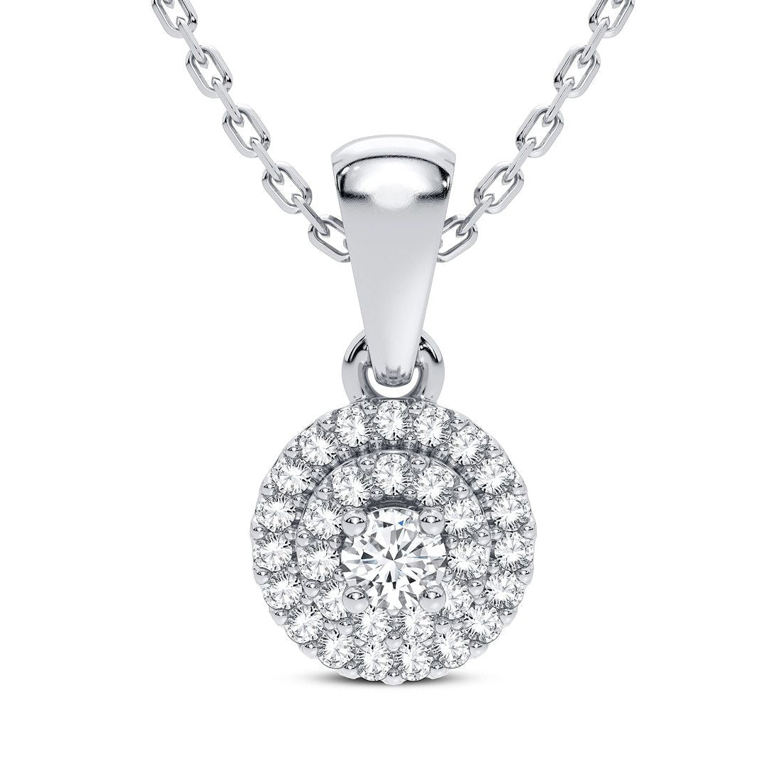 GIOVE MIO Dije de Fashion en Oro Blanco de 14Kt con Diamantes Naturales. Oro 14Kt / Blanco / 7MM