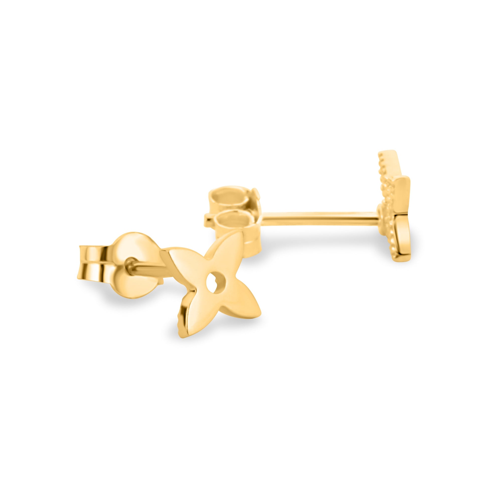 GIOVE MIO Studs de Flor en Oro Amarillo de 18Kt. Oro 14Kt / Amarillo / 5X5MM