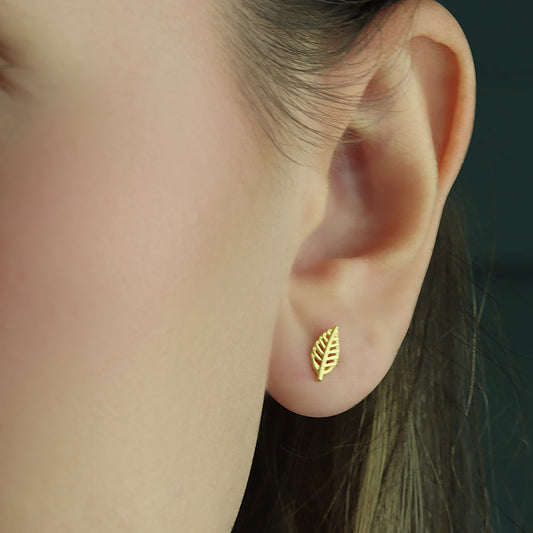 GIOVE MIO Studs de Hoja en Oro Amarillo de 18Kt. Oro 18Kt / Amarillo / 4X9MM
