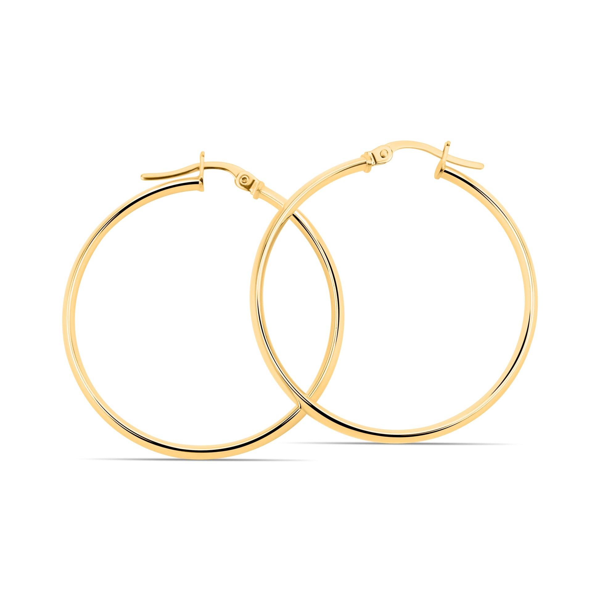 18KT YELLOW GOLD HOOP EARRINGS