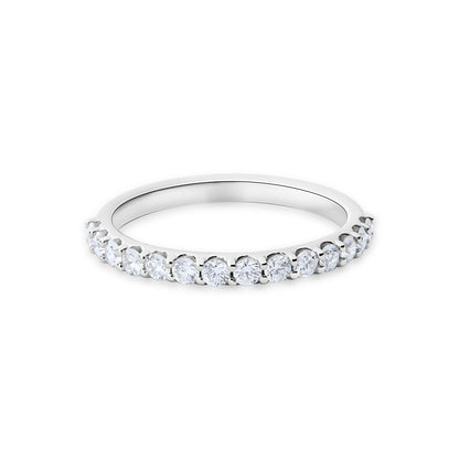 GIOVE MIO Banda en Oro Blanco de 14Kt con Diamantes Naturales. Oro 14Kt / Blanco