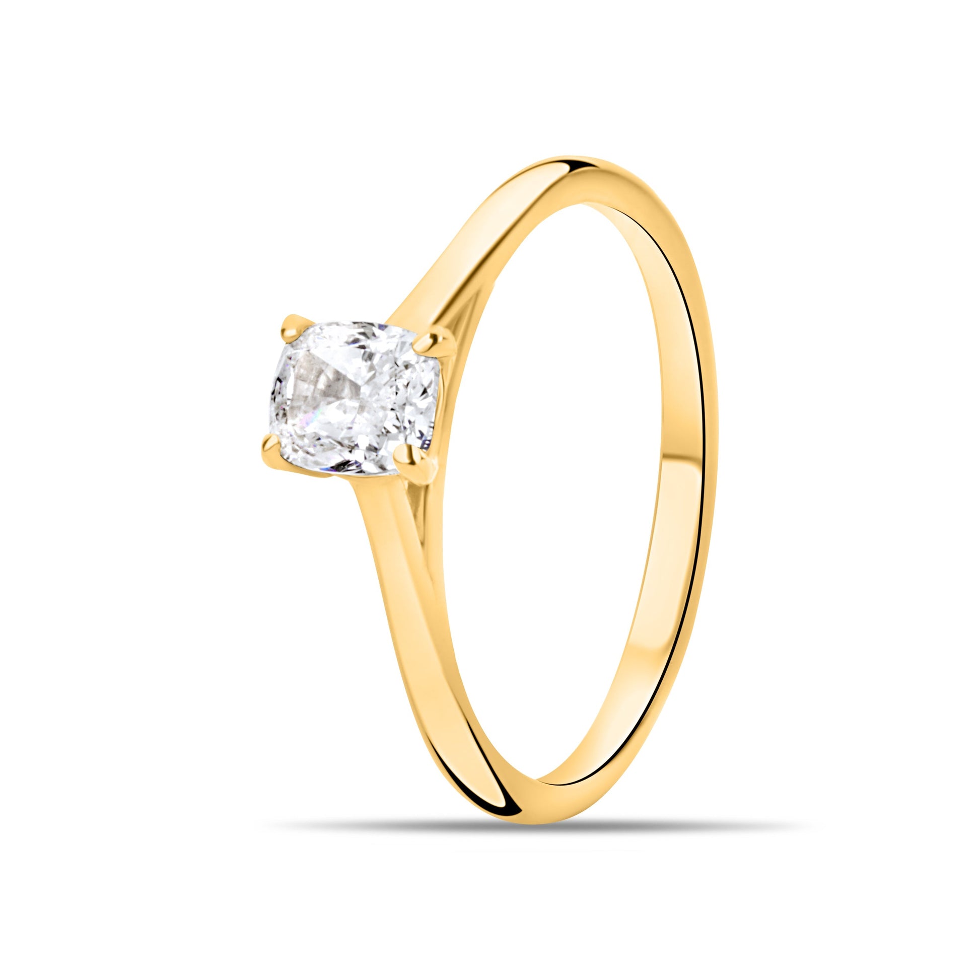 GIOVE MIO Solitario en Oro Amarillo de 14Kt con Diamante Natural. Oro 14Kt / Amarillo