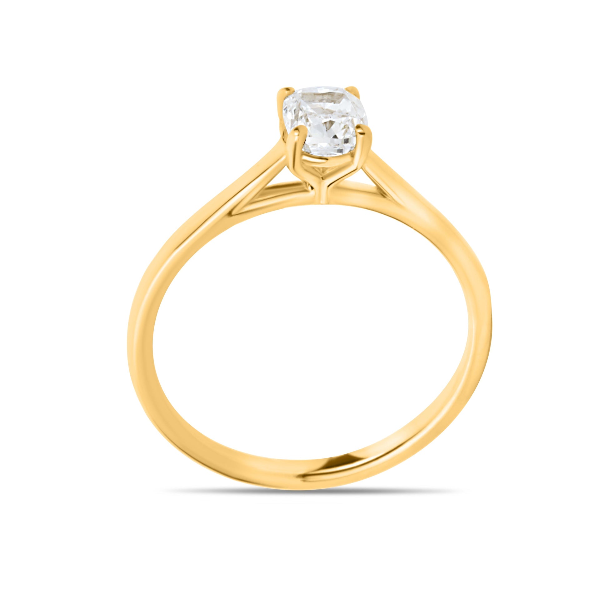 GIOVE MIO Solitario en Oro Amarillo de 14Kt con Diamante Natural. Oro 14Kt / Amarillo