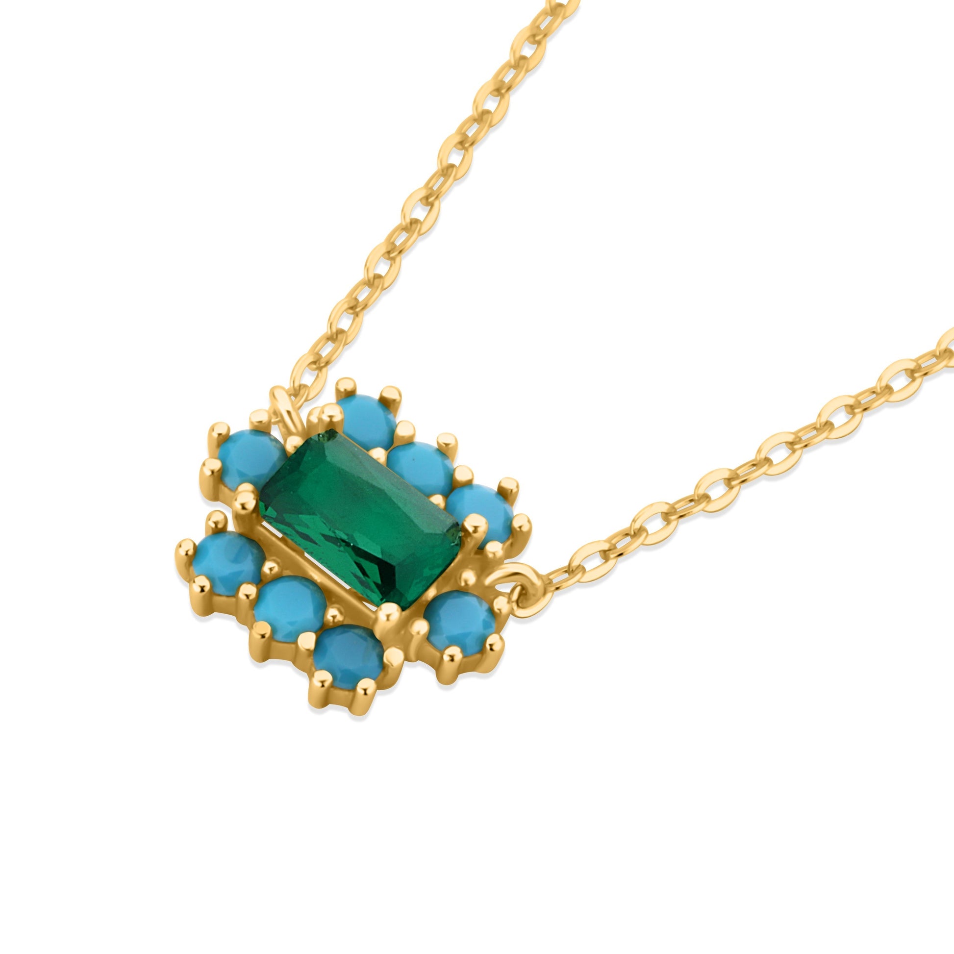 GIOVE MIO Cadena Celina Green en Plata 925 Bañada en Oro Amarillo de 18Kt. Plata 925 Bañada en Oro 18Kt / Amarillo / 11X9MM