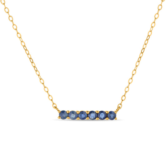 GIOVE MIO: Cadena de oro amarillo de 10kt con zafiro - El regalo perfecto con estilo y significado. ¡Sorprende con elegancia y brillo! ORO 10KT / AMARILLO