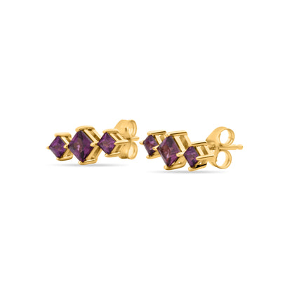 GIOVE MIO: Anillo fashion en oro amarillo de 10kt con granate y granates - ¡Elegancia y estilo en cada detalle! ¡Atrévete a brillar con este exclusivo anillo y hazlo tuyo hoy mismo! ORO 10KT / AMARILLO / 11 X 4.5 MM
