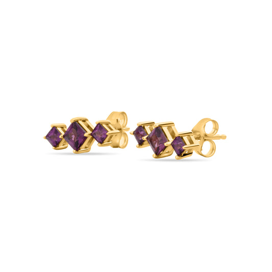GIOVE MIO: Anillo fashion en oro amarillo de 10kt con granate y granates - ¡Elegancia y estilo en cada detalle! ¡Atrévete a brillar con este exclusivo anillo y hazlo tuyo hoy mismo! ORO 10KT / AMARILLO / 11 X 4.5 MM
