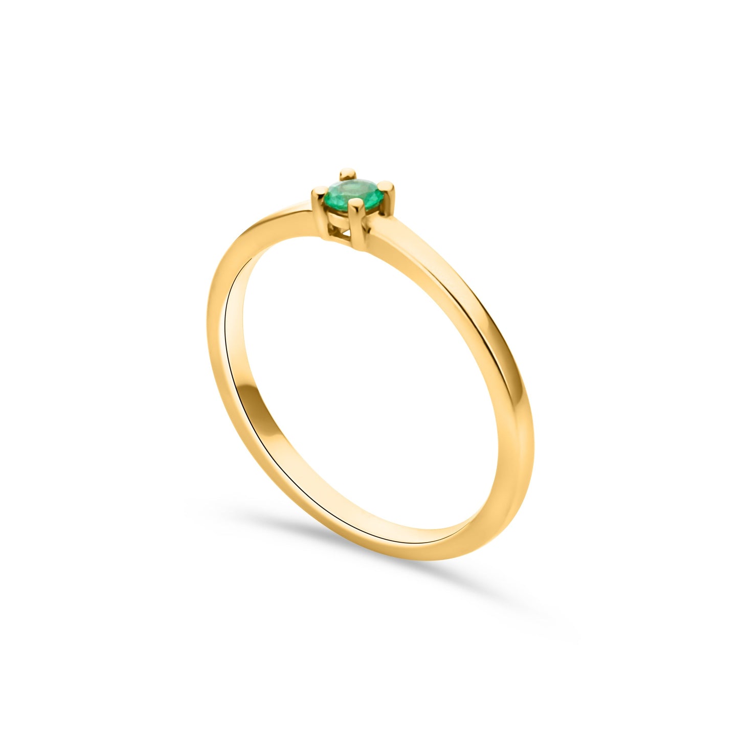 GIOVE MIO Anillo Fashion en Oro Amarillo de 14Kt con Esmeralda. Oro 14Kt / Amarillo