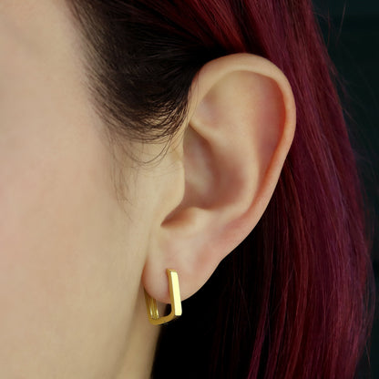 GIOVE MIO Huggies en Oro Amarillo de 14Kt. Oro 14Kt / Amarillo / 12.5X2.2MM