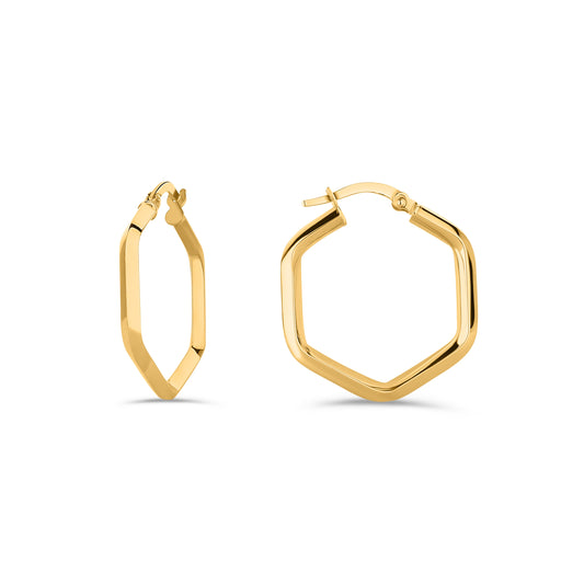 GIOVE MIO 14KT YELLOW GOLD HOOP EARRINGS