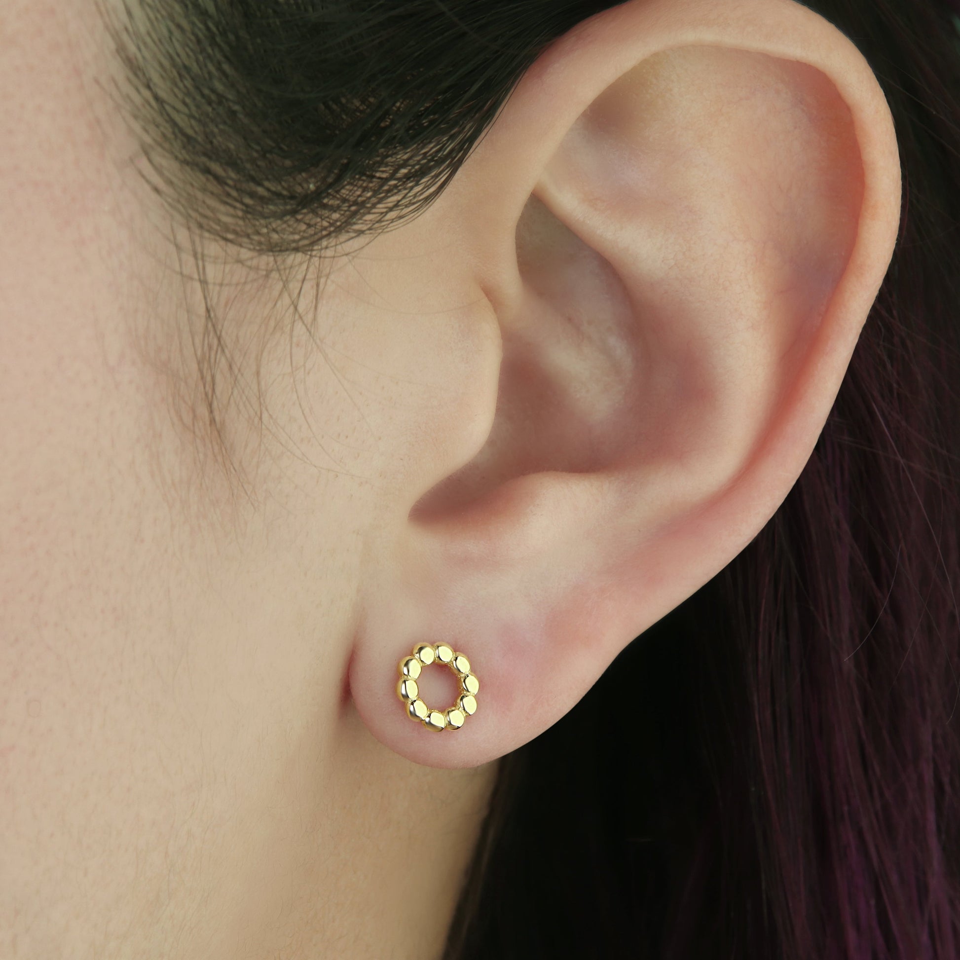 GIOVE MIO Studs en Oro Amarillo de 14Kt. Oro 14Kt / Amarillo / 7MM