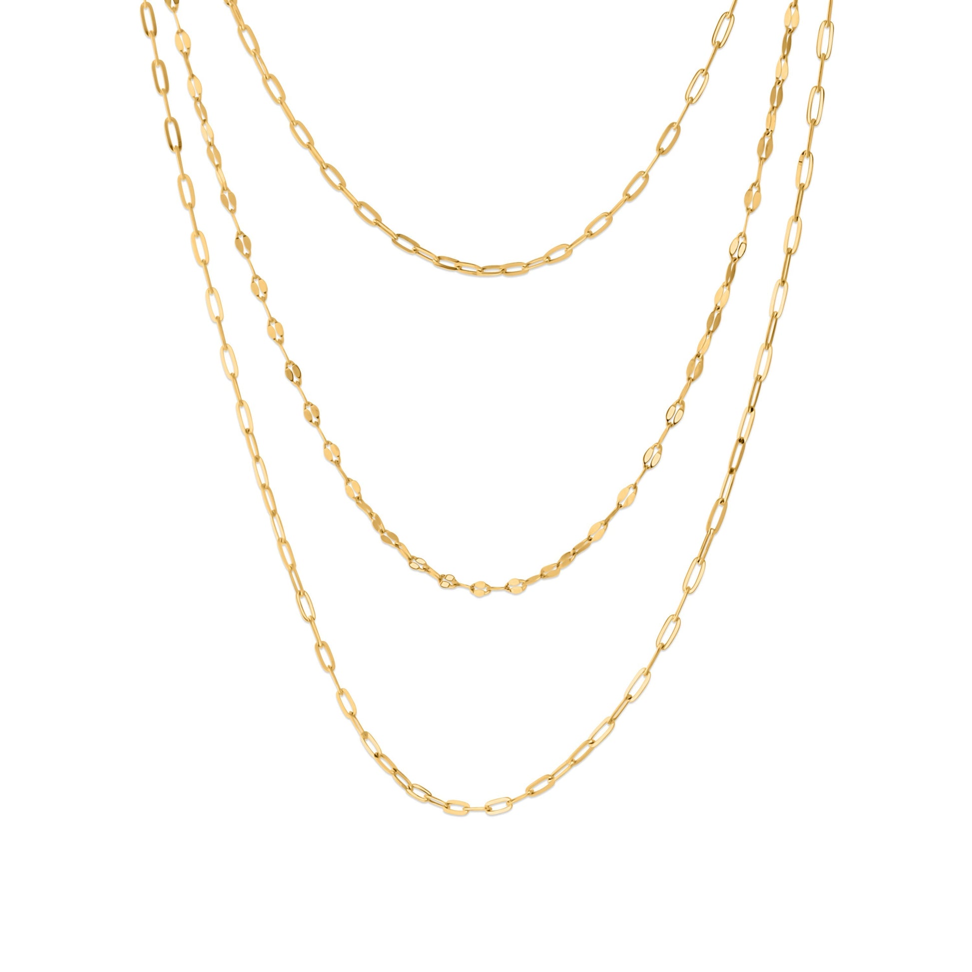 GIOVE MIO Collar Multi-Tira en Oro Amarillo de 14Kt. Oro 14Kt / Amarillo