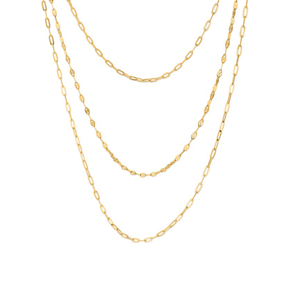 GIOVE MIO Collar Multi-Tira en Oro Amarillo de 14Kt. Oro 14Kt / Amarillo