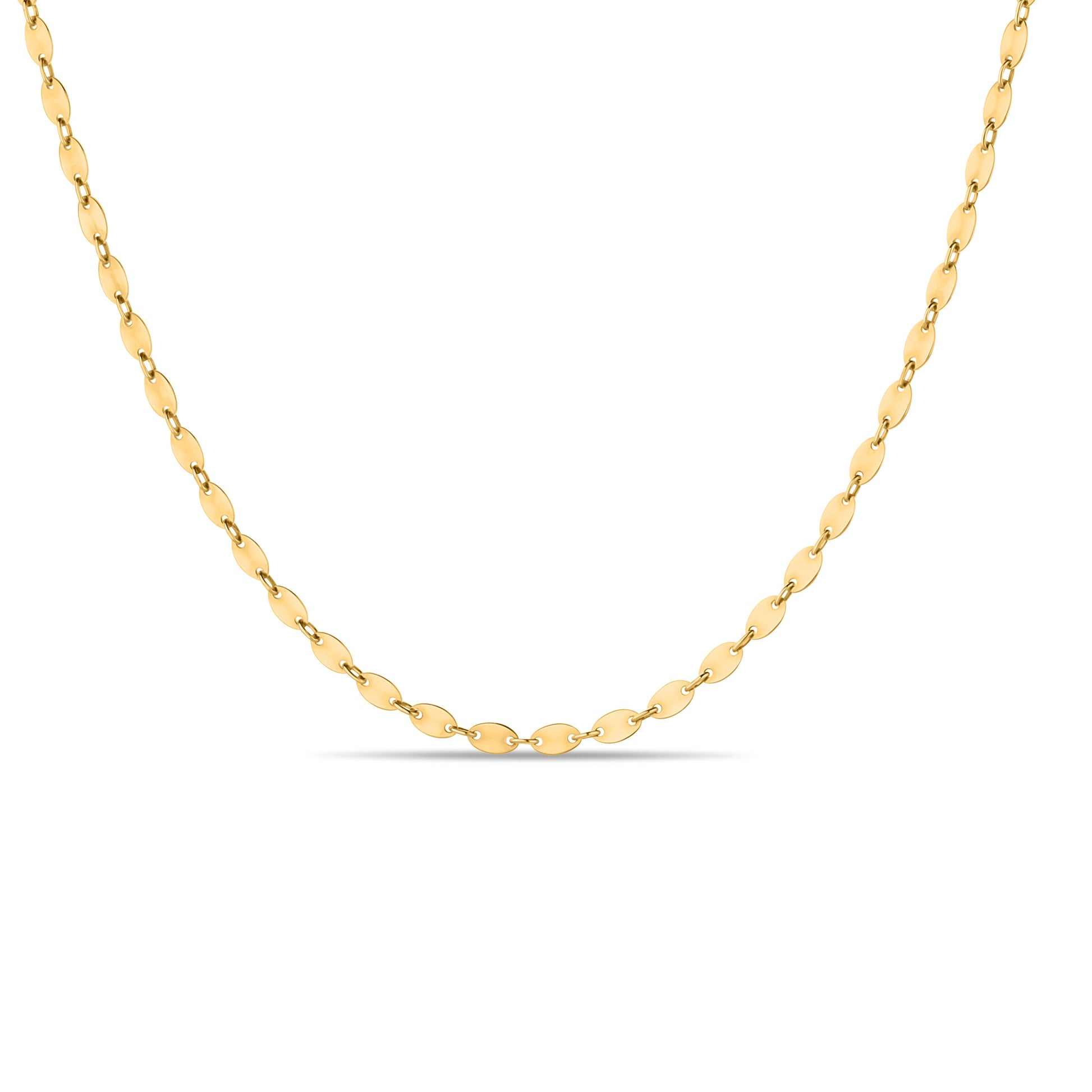 GIOVE MIO CHAIN NECKLACE WITH CHARM IN 14KT YELLOW GOLD, 43 CM LONG