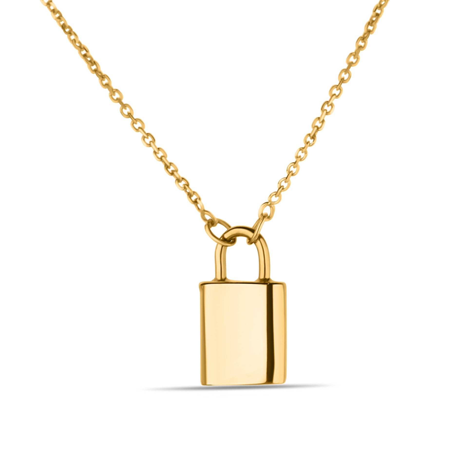 GIOVE MIO Cadena con Dije de Candado en Oro Amarillo de 14Kt. Oro 14Kt / Amarillo / 7X12MM