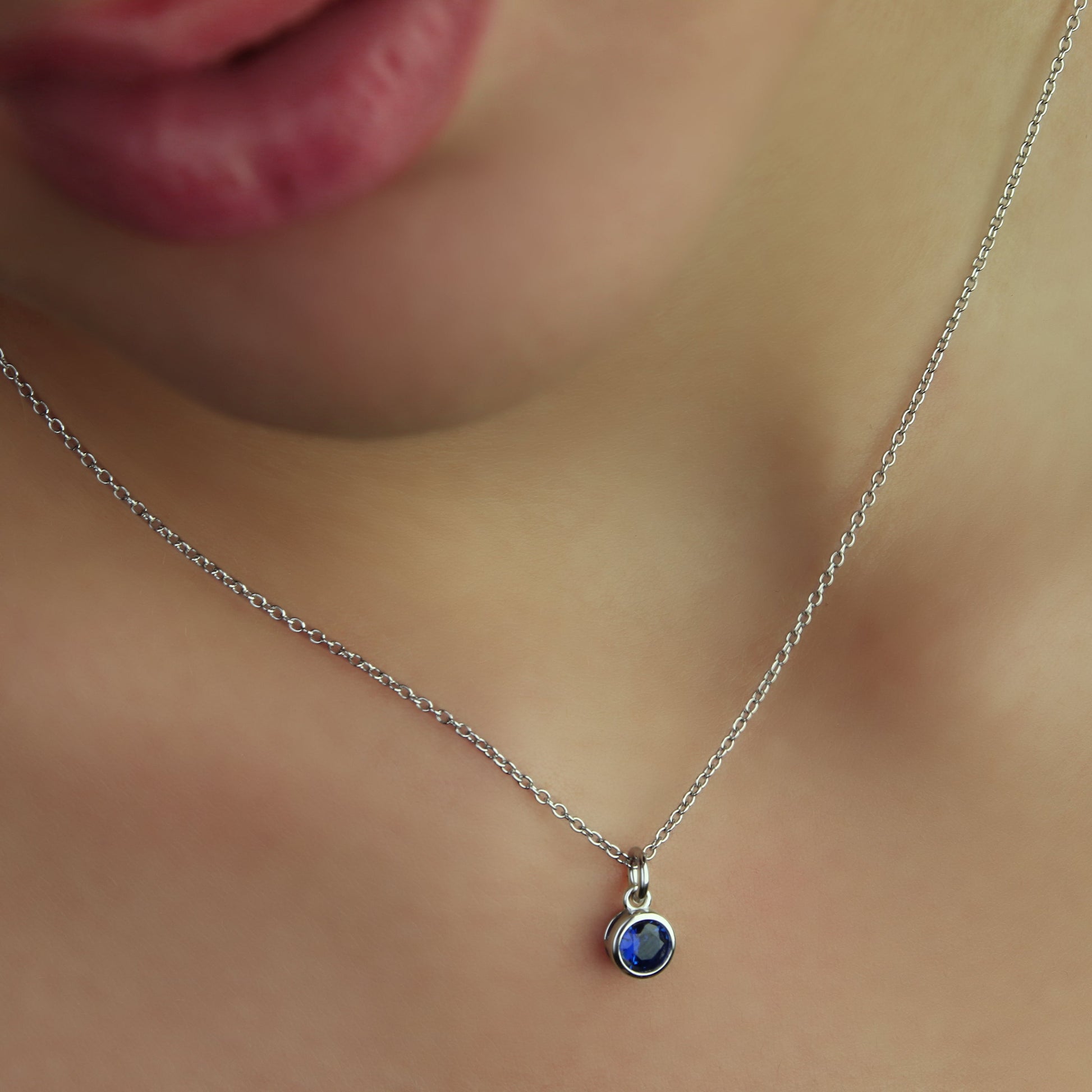 GIOVE MIO Dije de Gema en Plata 925 con Circonia Cúbica. Plata 925 / Blanco / 6MM