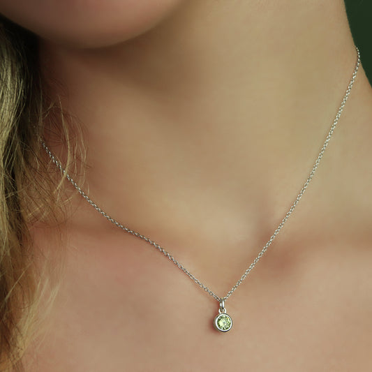 GIOVE MIO CHARM WITH BIRTH GEM IN WHITE 925 SILVER, WITH CUBIC ZIRCONIA CT.