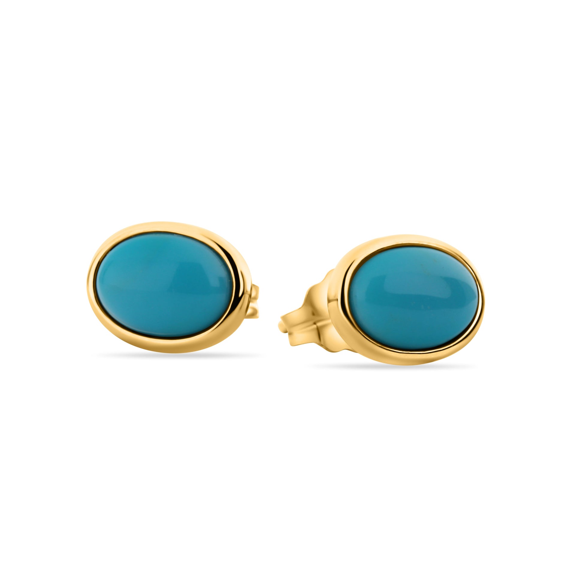 GIOVE MIO EARRINGS IN 18KT YELLOW GOLD, WITH TURQUOISE CT.