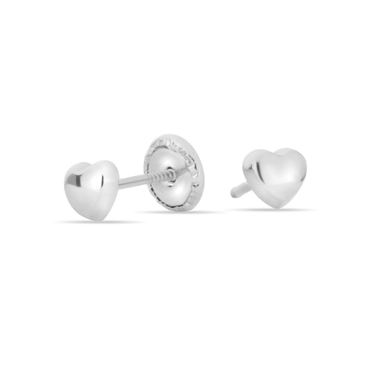 GIOVE MIO: Aretes Studs en Oro Blanco de 18kt con Cierre de Seguridad y Coral - ¡Atrévete a Brillar con Estilo! ORO 18KT / BLANCO