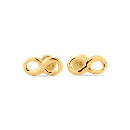 GIOVE MIO: Aretes de bebé INFINITO-INFINITO con dije de infinito en oro amarillo de 18kt para un estilo seguro y elegante. ¡Haz brillar a tu pequeño con esta joya única! ORO 18KT / AMARILLO