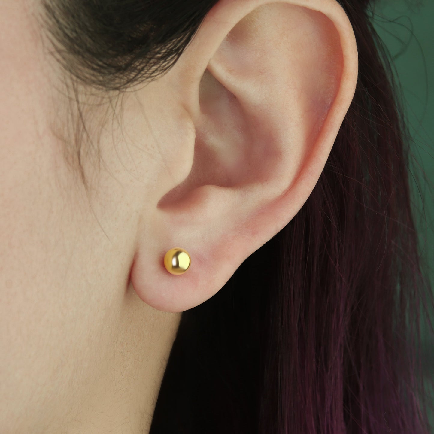 GIOVE MIO Aretes de Bebe de Bolita en Oro Amarillo de 18Kt. Oro 18Kt / Amarillo / 5MM