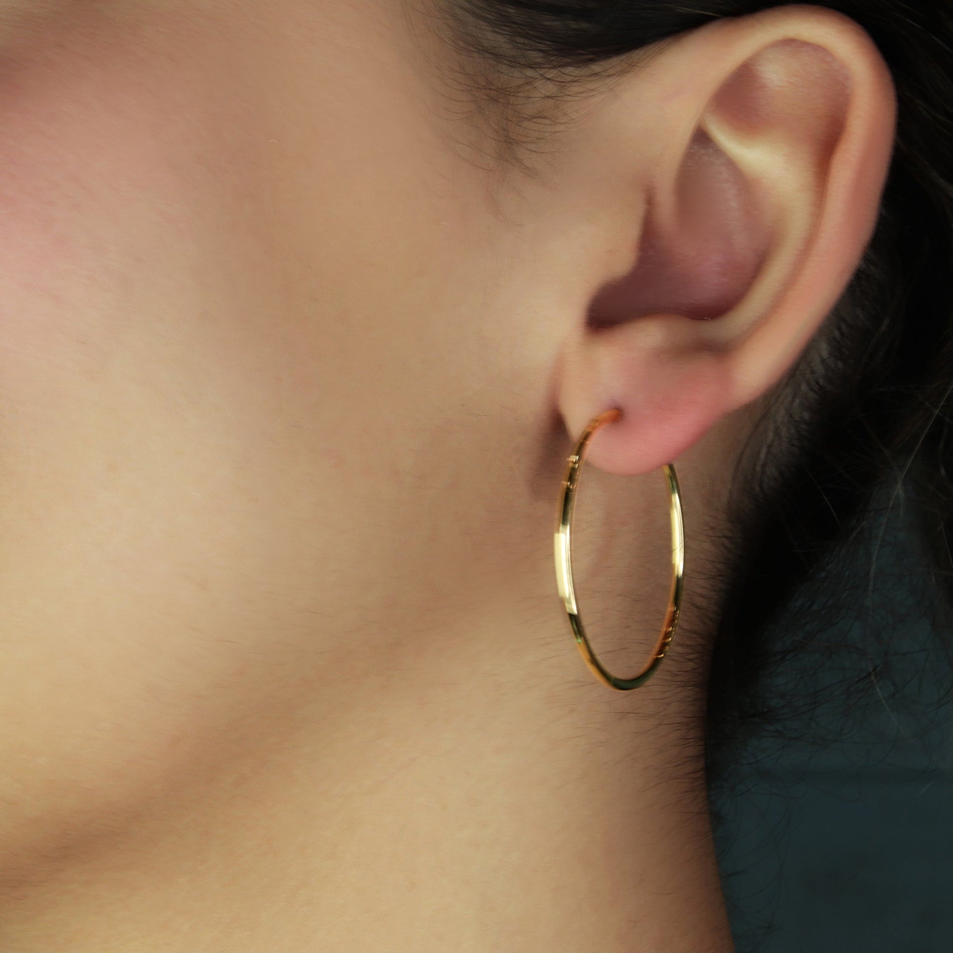 GIOVE MIO Argollas en Oro Amarillo de 18Kt. Oro 18Kt / Amarillo / 32MM TUB 1.5MM