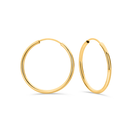 GIOVE MIO 18KT YELLOW GOLD HOOP EARRINGS