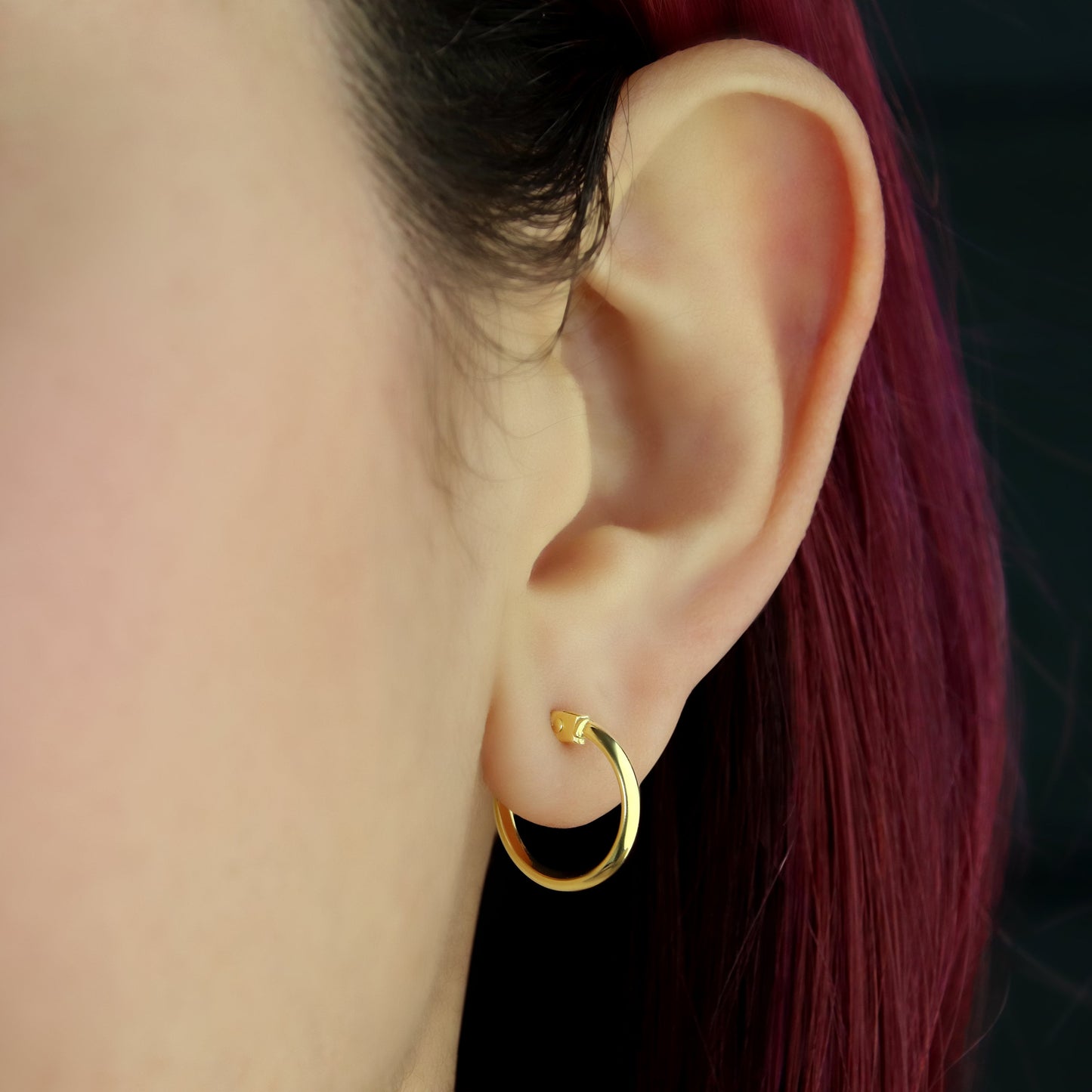 GIOVE MIO Argollas en Oro Amarillo de 18Kt. Oro 18Kt / Amarillo / 13.5MM TUB 1.7X1.3MM