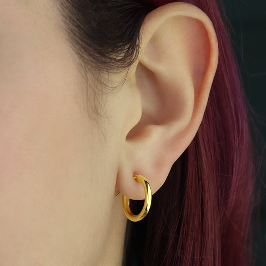 GIOVE MIO 18KT YELLOW GOLD HOOP EARRINGS