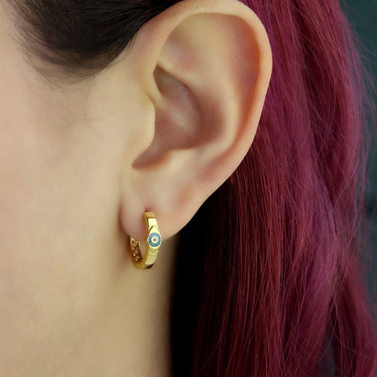 GIOVE MIO HUGGIE EARRINGS IN 18KT YELLOW GOLD
