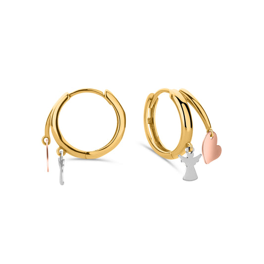 GIOVE MIO HUGGIE EARRINGS IN 18KT YELLOW GOLD
