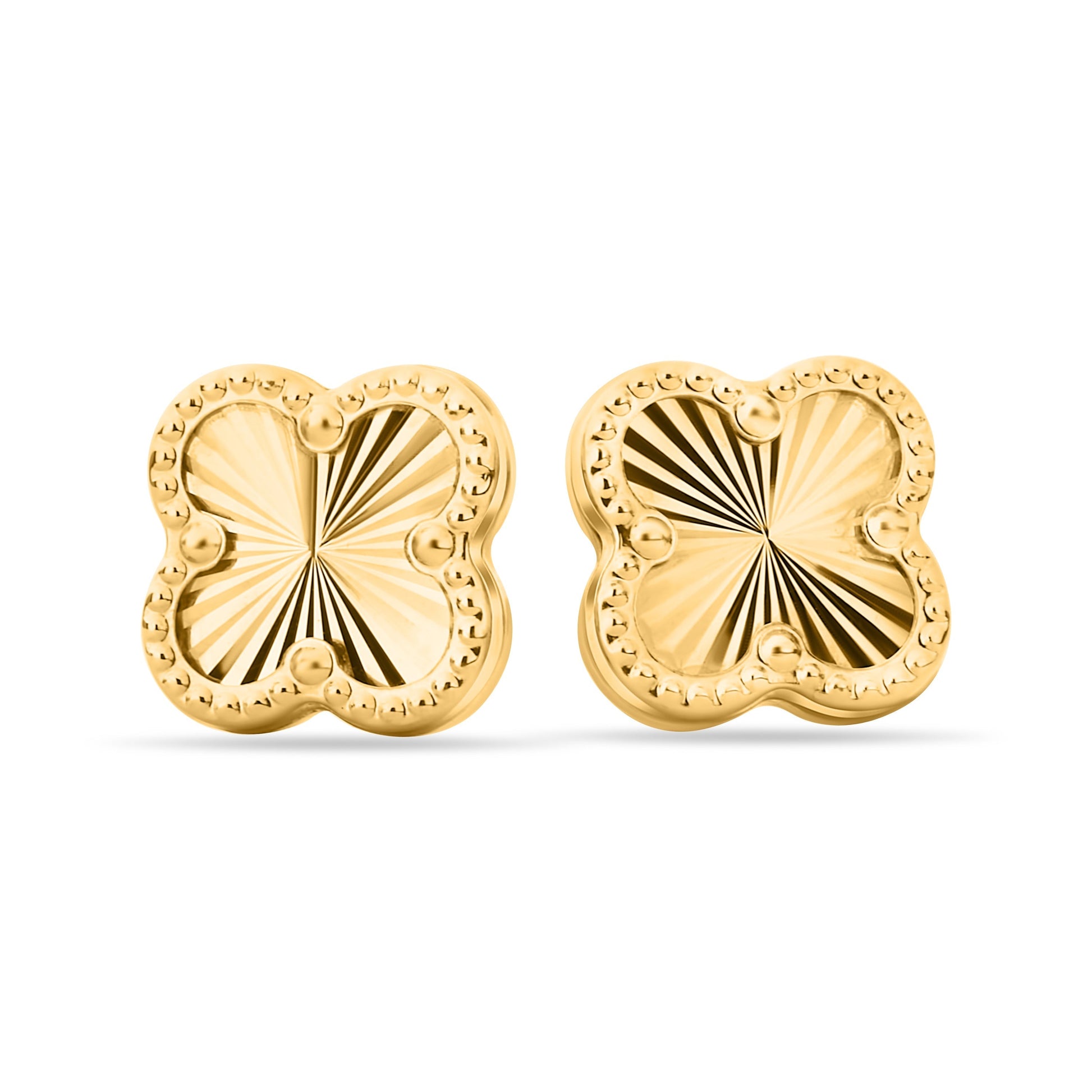 GIOVE MIO Studs de Flor en Oro Amarillo de 18Kt. Oro 18Kt / Amarillo / 10X10MM