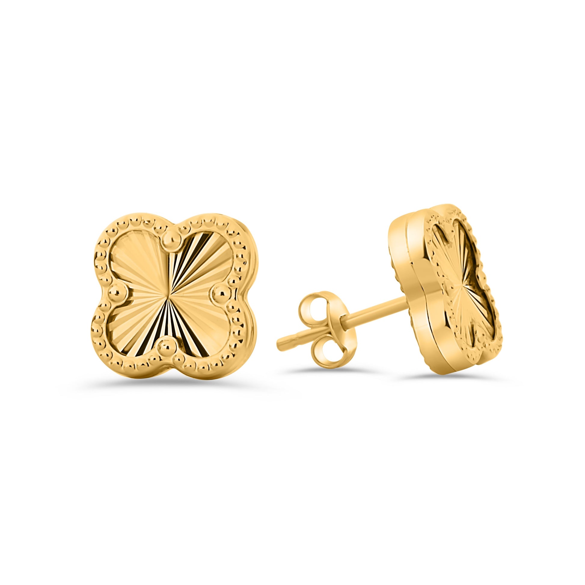 GIOVE MIO Studs de Flor en Oro Amarillo de 18Kt. Oro 18Kt / Amarillo / 10X10MM