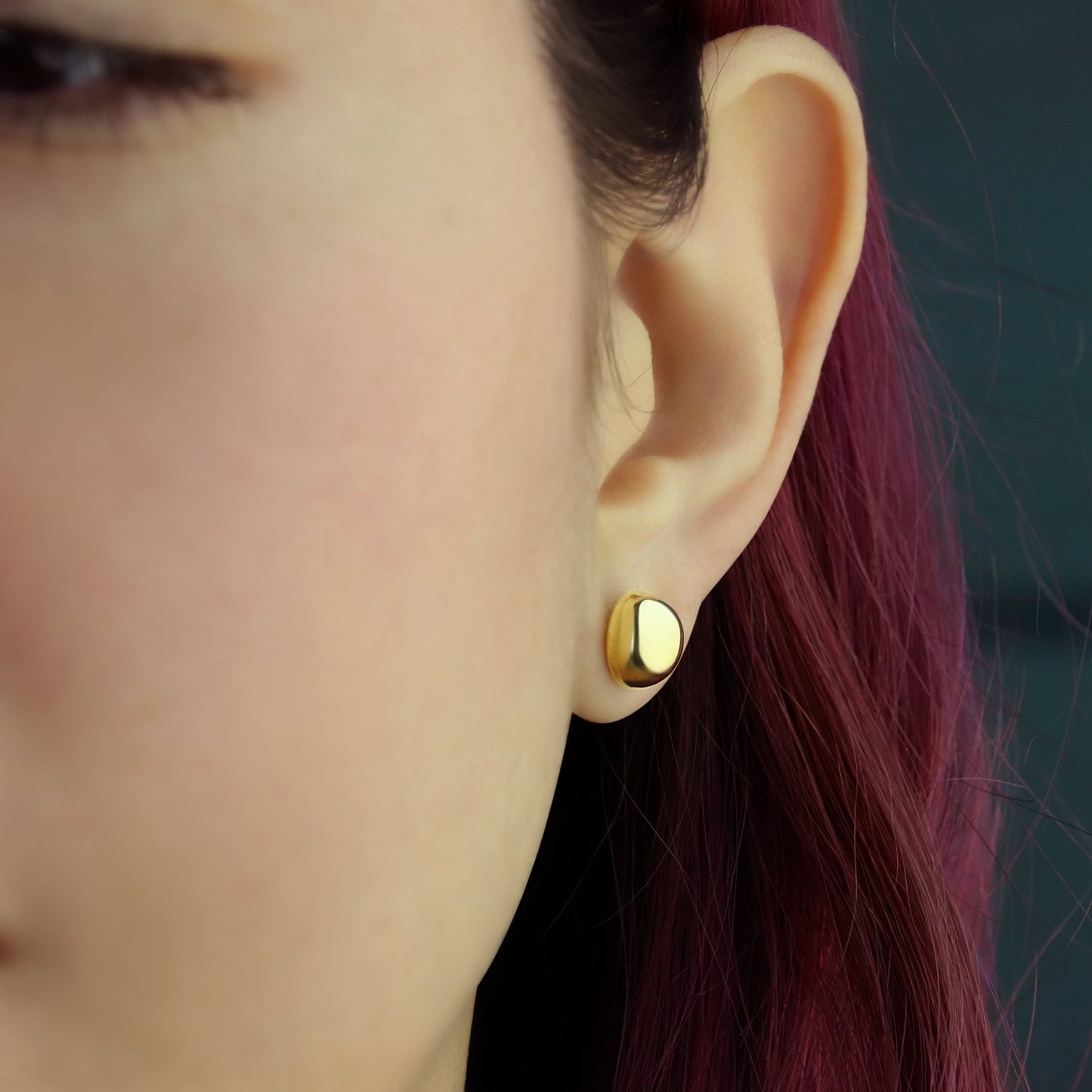 GIOVE MIO Studs de Media Bolita en Oro Amarillo de 18Kt. Oro 18Kt / Amarillo / 8MM
