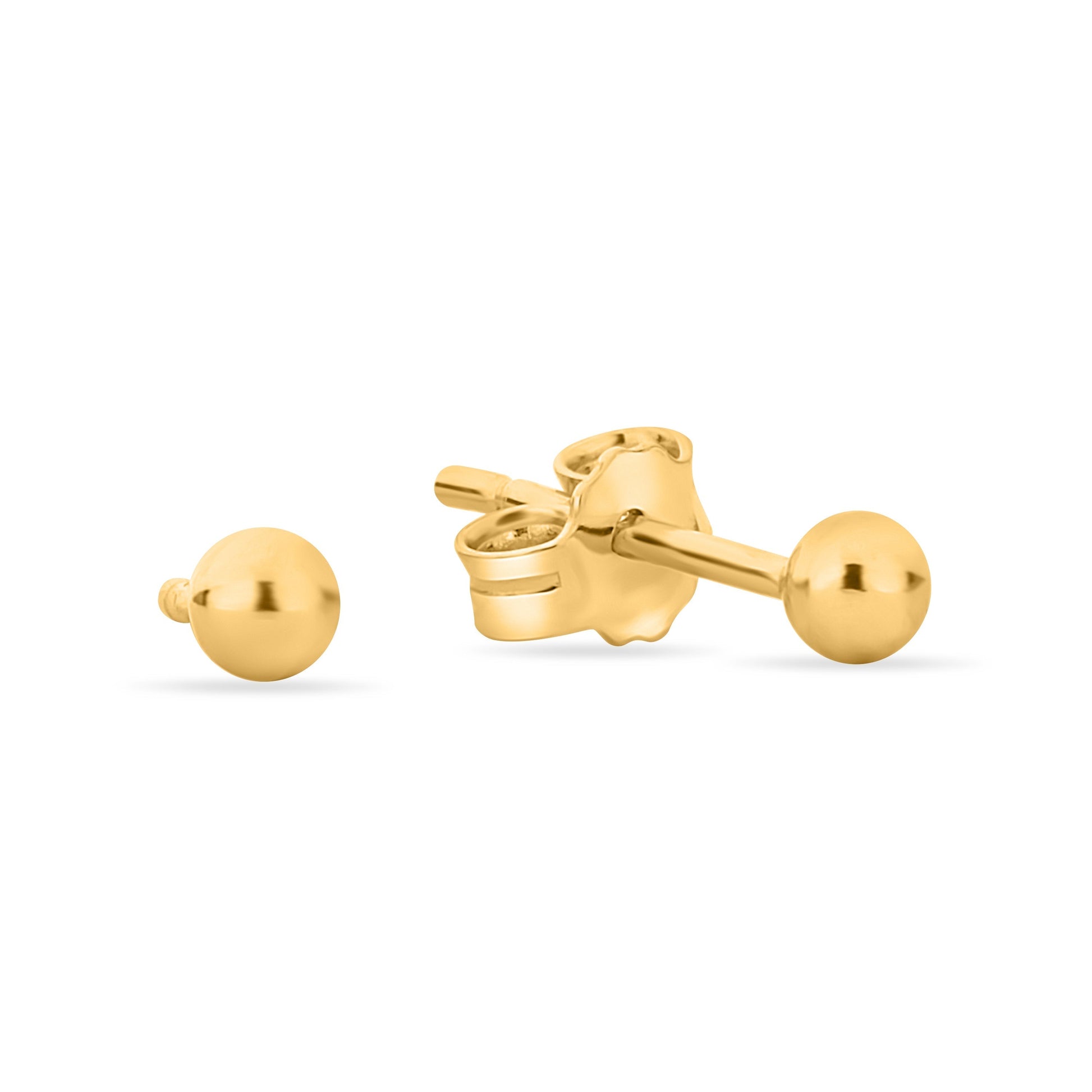 GIOVE MIO Studs de Bolita en Oro Amarillo de 18Kt. Oro 18Kt / Amarillo / 3MM