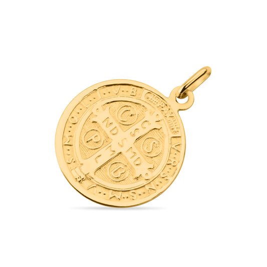 GIOVE MIO SAINT BENEDICT MEDAL PENDANT IN 18KT YELLOW GOLD