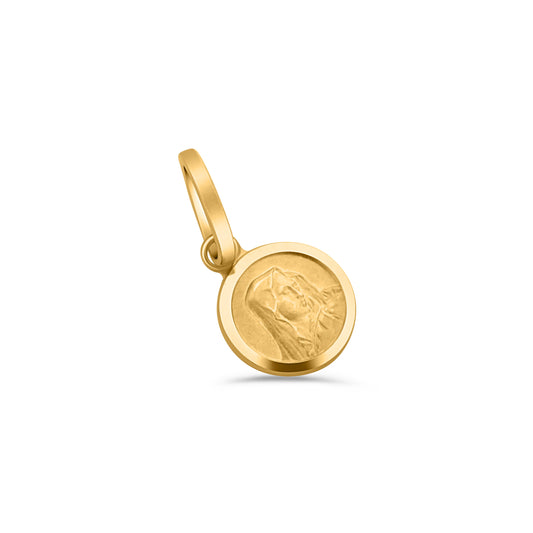 GIOVE MIO VIRGIN MARY MEDAL PENDANT IN 18KT YELLOW GOLD