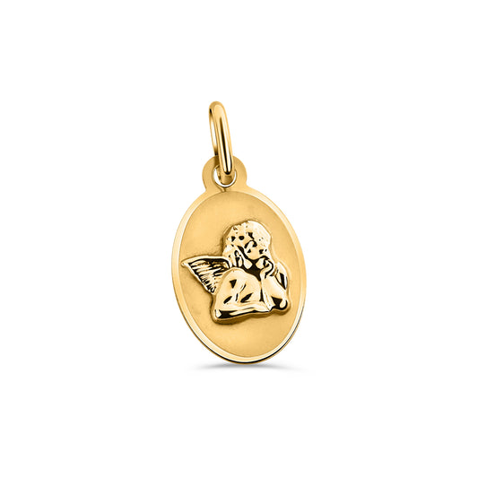 GIOVE MIO ANGEL MEDAL PENDANT IN 18KT YELLOW GOLD