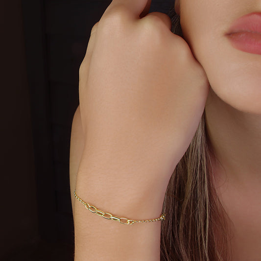 GIOVE MIO Pulsera de Cadena en Oro Amarillo de 18Kt. Oro 18Kt / Amarillo