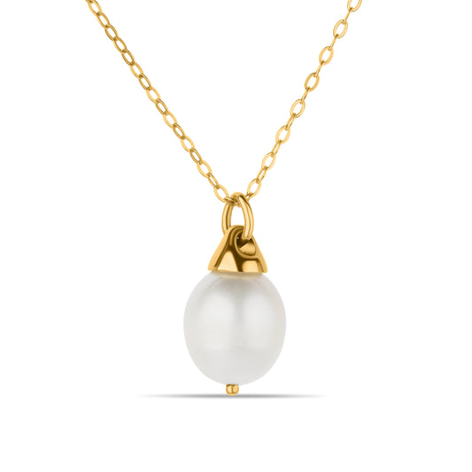 GIOVE MIO Cadena con Dije de Perla en Oro Amarillo de 18Kt con Perla Cultivada Aguadulce. Oro 18Kt / Amarillo