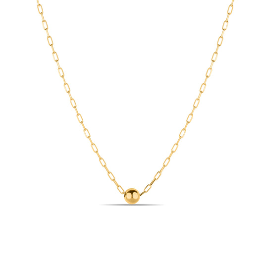 GIOVE MIO: Cadena con Dije de Cuenta de Oro en Oro Amarillo de 18kt - Elegancia y distinción en cada detalle. ¡Atrévete a brillar con sofisticación y estilo! ¡Haz tu compra ahora y deslumbra con esta pieza única de alta calidad! ORO 18KT / AMARILLO