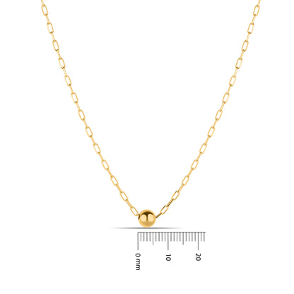 GIOVE MIO: Cadena con Dije de Cuenta de Oro en Oro Amarillo de 18kt - Elegancia y distinción en cada detalle. ¡Atrévete a brillar con sofisticación y estilo! ¡Haz tu compra ahora y deslumbra con esta pieza única de alta calidad! ORO 18KT / AMARILLO