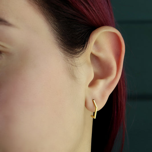 GIOVE MIO 14KT YELLOW GOLD HOOP EARRINGS