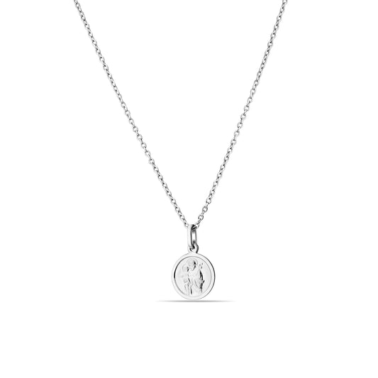 GIOVE MIO Cadena con Medalla de San José en Plata 925. Plata 925 / Blanco / 13MM