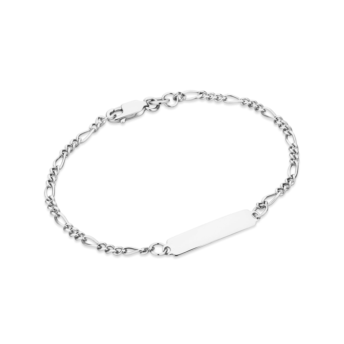 GIOVE MIO Esclava con Placa en Plata 925. Plata 925 / Blanco / 22X4MM