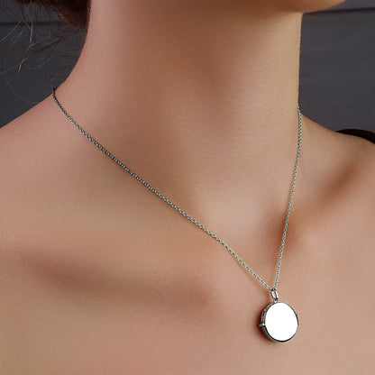 GIOVE MIO Cadena con Relicario en Plata 925. Plata 925 / Blanco / 17MM